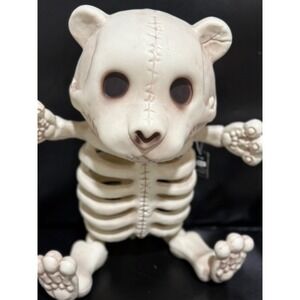 At Home Skeleton Teddy Bear Halloween Prop Decoration Off White Stitched Bone
